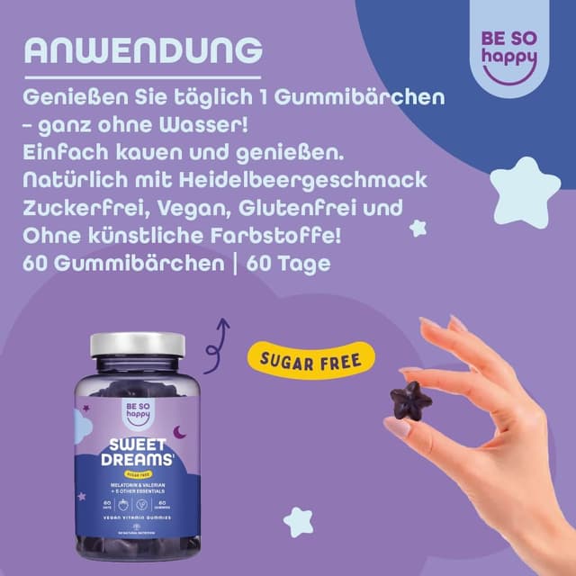 Thumbnail 3 de BeSoHappy Melatonin Gummies 0,5 mg Schlaf