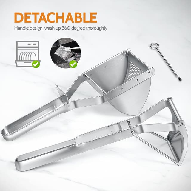 Detalle de Stainless Steel Potato Ricer for Smooth, Fluffy Mash