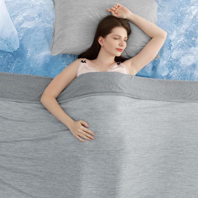 Detalle de Elegear Queen Cooling Blanket (Arc-Chill 3.0) — Absorbs Heat to Help Keep You Cool for Night Sweats