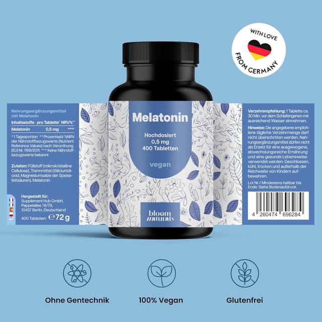 Thumbnail 6 de Melatonin Tabletten 0,5 mg – 400 Stück