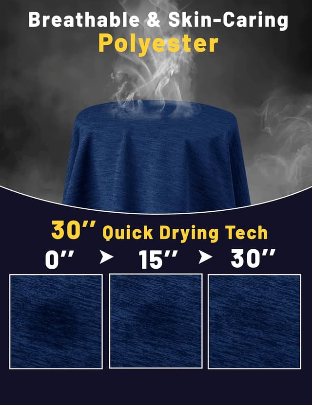 Detalle 2 de KEFITEVD Men’s quick-dry short sleeve sport T-shirt in polyester