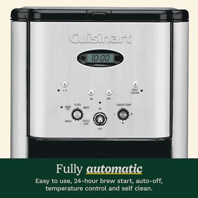Detalle de Cuisinart DCC-1200P1 Brew Central 12-Cup Programmable Coffeemaker (Brushed Chrome)