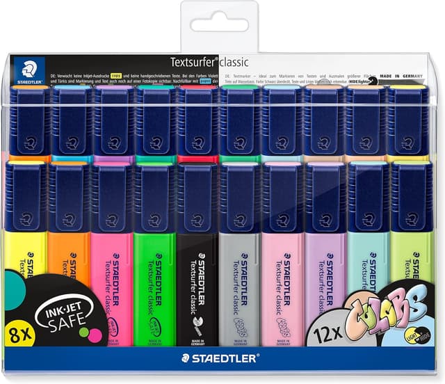 Detalle de STAEDTLER 364 WP20 Marcadores fluorescentes, 20 unidades 🖊