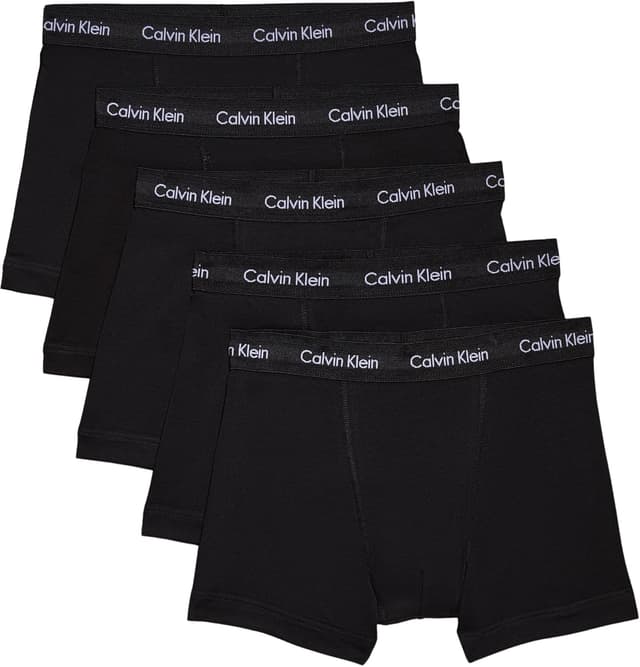 Detalle de Calvin Klein Men’s 5 Pack Trunks with Logo Waistband (Cotton Stretch)