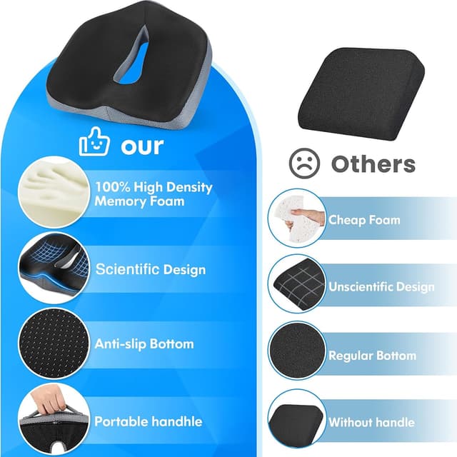 Thumbnail 5 de POOTACK Seat Cushion memory foam for office chair