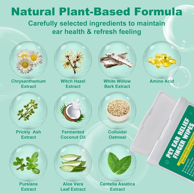 Detalle 2 de HTU 100 XL Dog Ear Cleaning Wipes 3.15×1.77