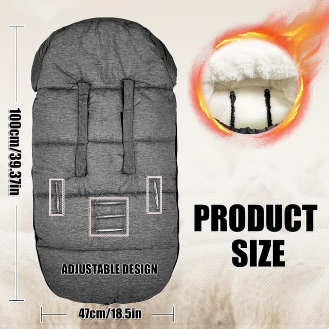 Detalle 2 de Universal Fußsack 100 cm für Kinderwagen