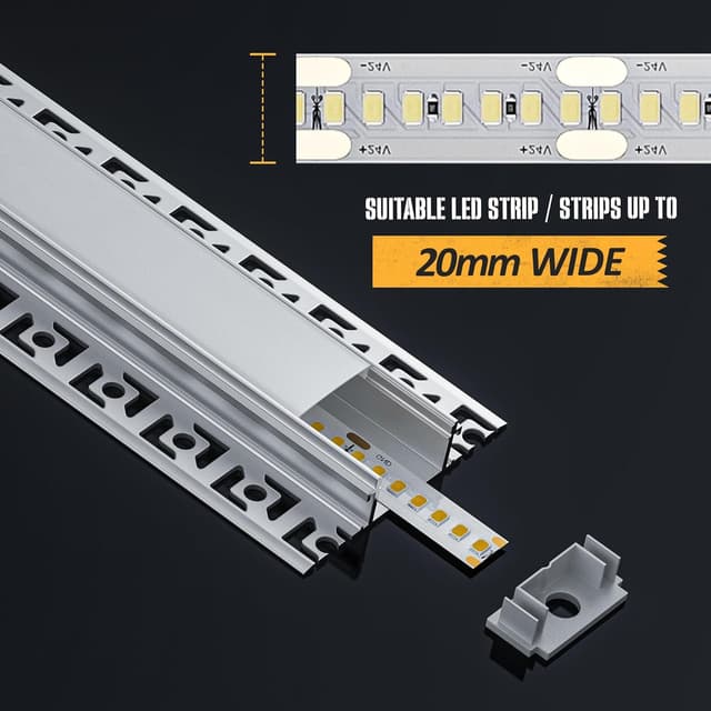 Thumbnail 2 de Perfil de Aluminio para Tiras LED Sa02, 25 Piezas 📏