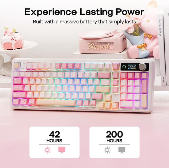 Detalle 2 de EPOMAKER TH99 PRO mechanical keyboard 10000mAh ⌨