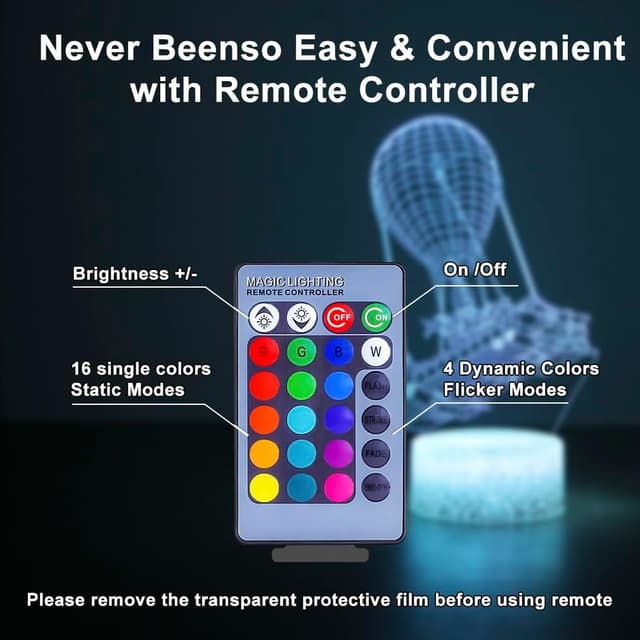 Thumbnail 6 de Hoofun hot air balloon 3D LED night light