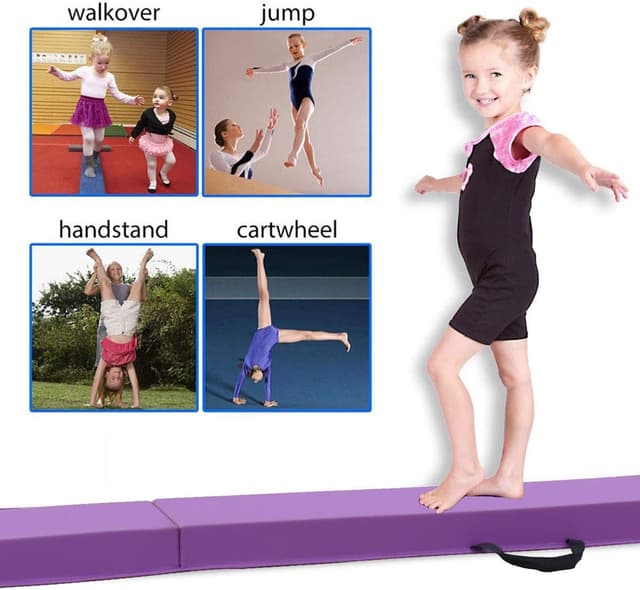 Thumbnail 6 de FBSPORT Gymnastics Folding Balance Beam (240/270/300 cm) in PU Leather with Anti-Slip Base