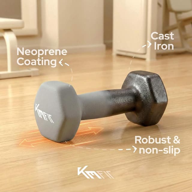 Thumbnail 4 de KM-Fit Hantelset 18 kg Neopren Kurzhanteln 🏋