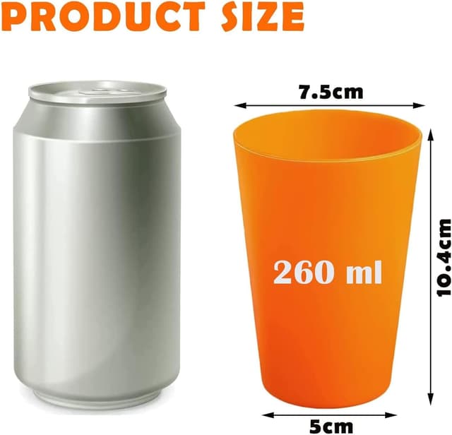 Thumbnail 1 de Hikrxya 260 ml Reusable Plastic Cups 30 Pack