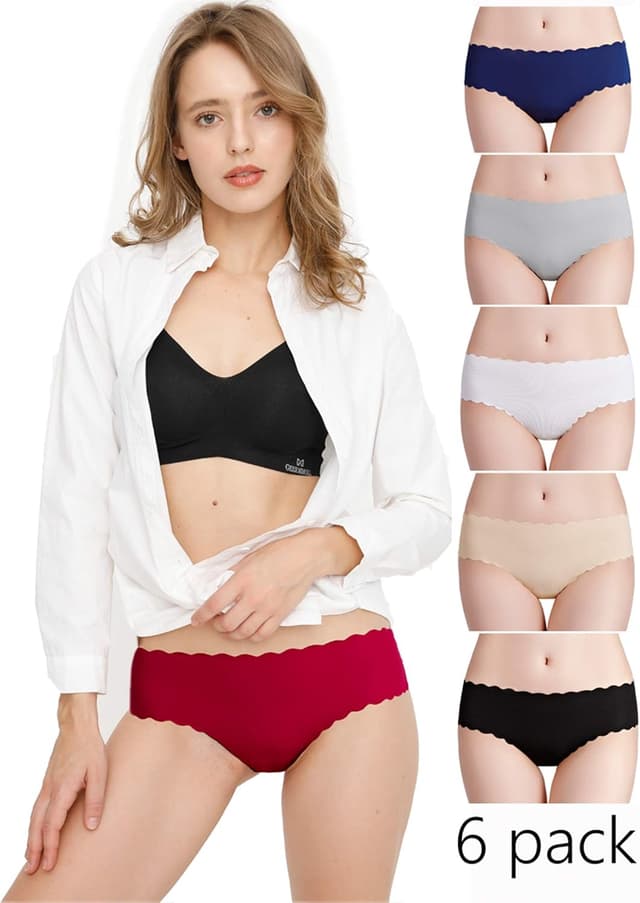 Detalle de Donpapa culotte/pantaloncini slip invisibili senza cuciture a vita bassa (confezione da 3/6)