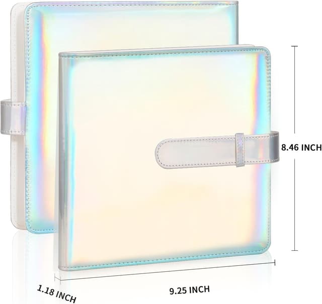 Detalle de Ruibytree 360-Fach Fotoalbum für Sofortbilder (Instax Mini, Polaroid Snap & mehr) – Magisch Silber