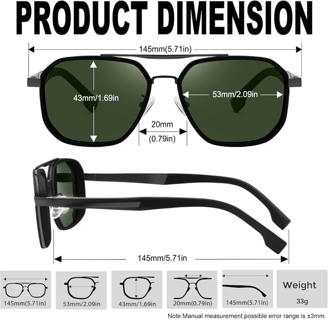 Thumbnail 4 de KANASTAL Lunettes de Soleil Polarises Mode Carrée