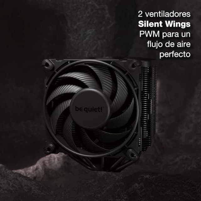 Detalle de be-quiet! Dark Rock Pro 5 con ventilador para CPU, 7 heatpipes y 135 mm en negro
