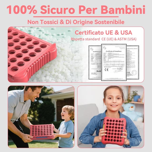 Thumbnail 6 de Pup Go 4 in Linea (4 en raya) da tavolo, gioco classico pieghevole da viaggio per 2 giocatori, per famiglie e bambini 3+