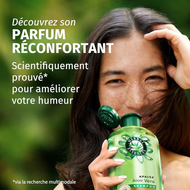 Detalle 2 de Herbal Essences Après-shampoing Aloe hydratant Jasmin, cheveux très secs (350 ml) – vegan