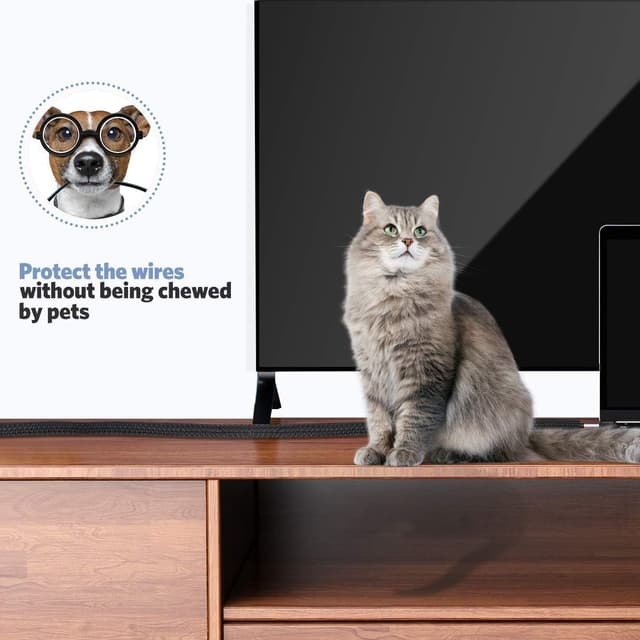 Detalle de AGPTEK 6 m Kabelschlauch (5–10 mm) mit selbstschließendem Kabelschutz und 6 Schrumpfschläuchen für Ladekabel