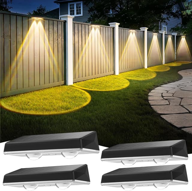 Detalle de Delaiglow Applique da esterno solare IP67 (4 pezzi) con 3 modalità di colore