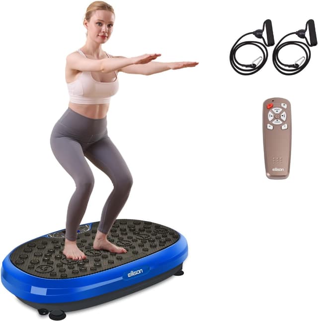 Detalle de EILISON FITABS 3D Vibration Plate Exercise Machine with Seat (Oscillation, Pulsation + Vibration)