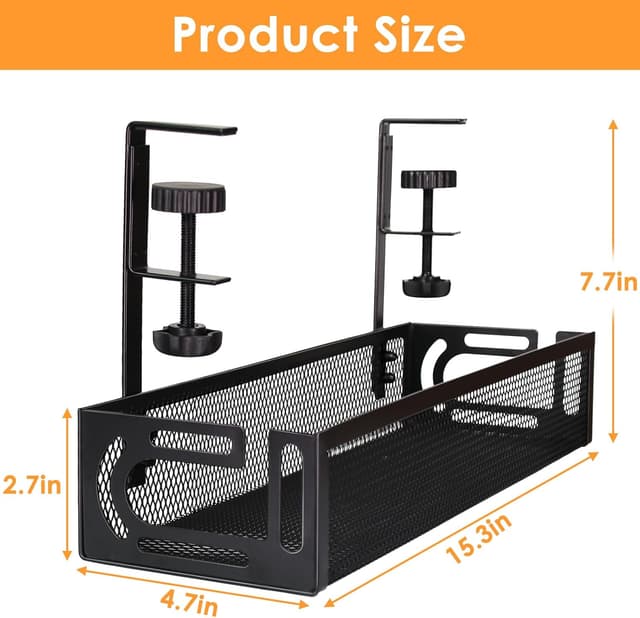 Detalle 2 de Under Desk Cable Management Tray 1m