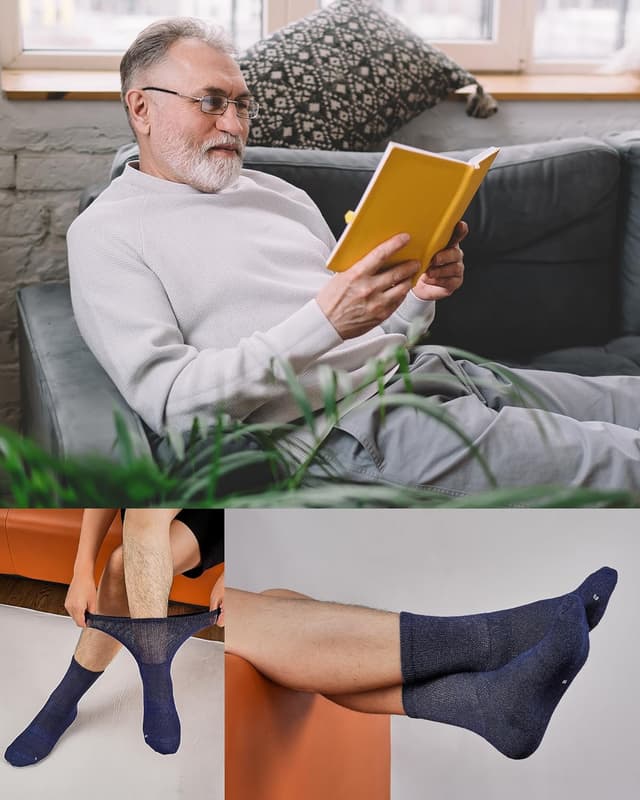 Detalle 2 de SukModen bamboo diabetic socks 3 pairs