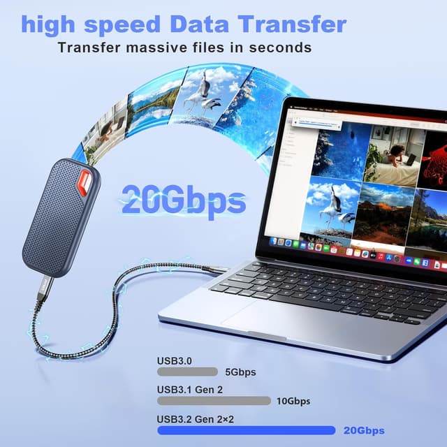 Detalle de Arzopa 1.8m USB-C to USB-C 4K cable for monitors