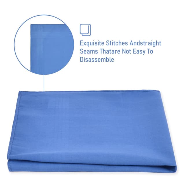 Detalle de Aomig Stoff-Taschentücher für Herren (12er-Pack) aus Baumwolle, 40 x 40 cm – klassische Handkerchiefs