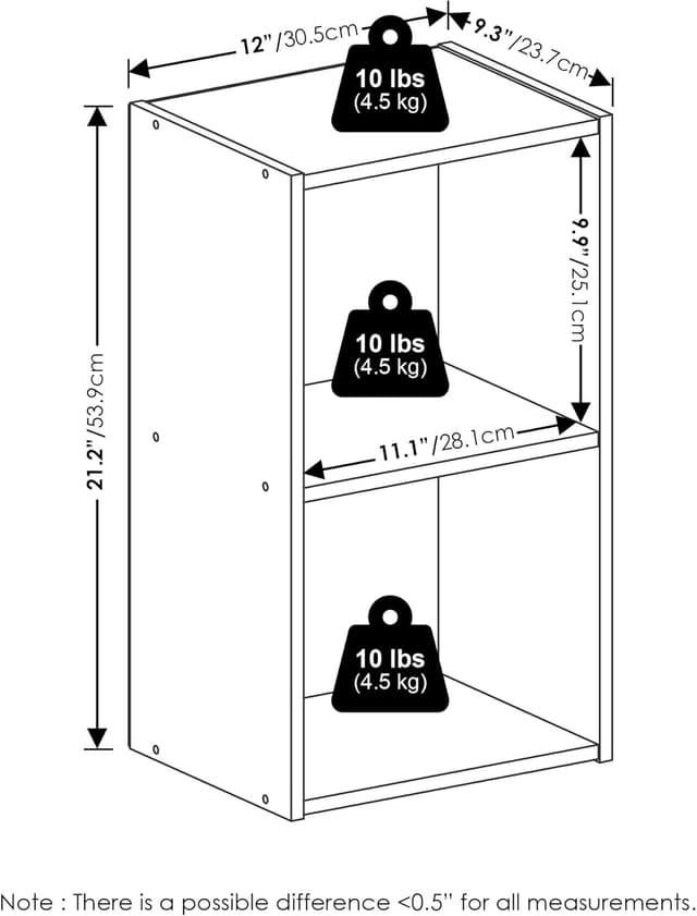 Thumbnail 2 de Furinno Pasir Estantería 2 niveles roble francés