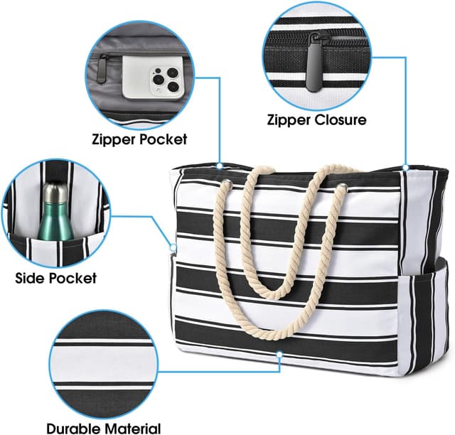 Detalle de OSCAURT beach bag, large waterproof 53cm