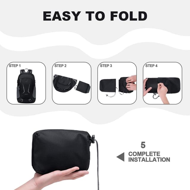 Detalle de MIYCOO Ultra Lightweight Packable Backpack (Waterproof, 35L, Foldable Daypack)