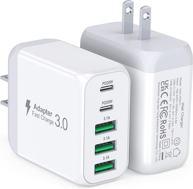 Detalle de 60W USB C Wall Charger 2-Pack