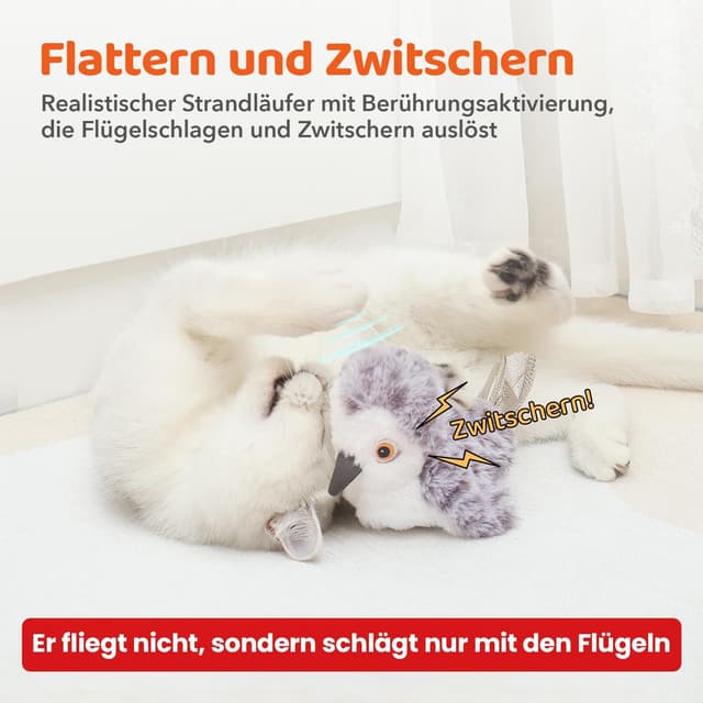 Thumbnail 1 de Potaroma Katzenspielzeug Flatternder Vogel 10,2 cm