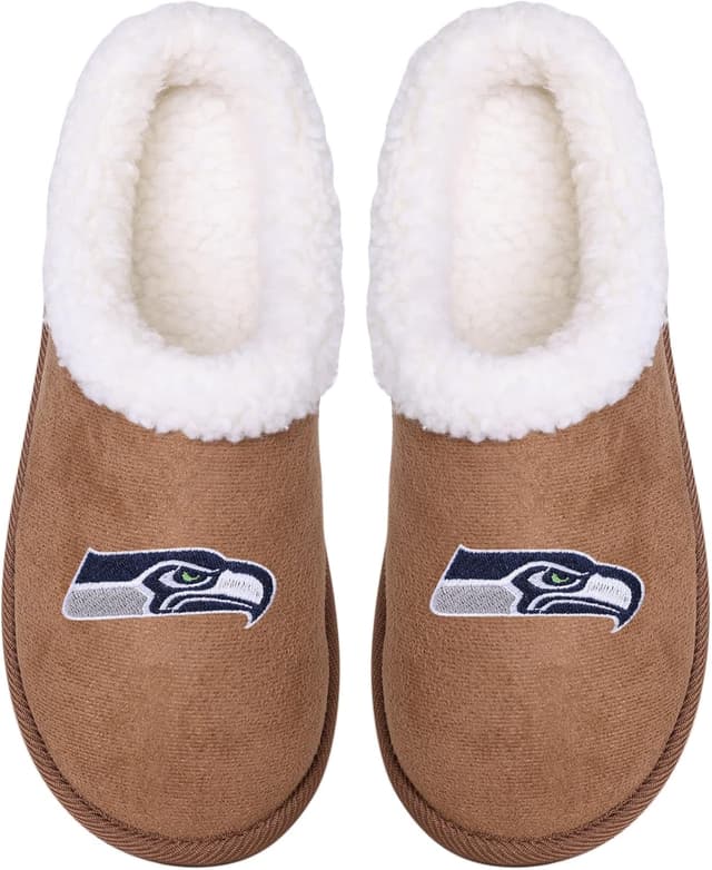 Detalle 2 de FOCO Seattle Seahawks Closed Back Suede Slipper (Women’s Small)