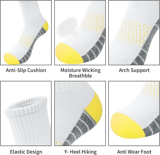 Detalle de Chalier Finery Womens Trainer Socks – cushioned, breathable walking and sports support socks