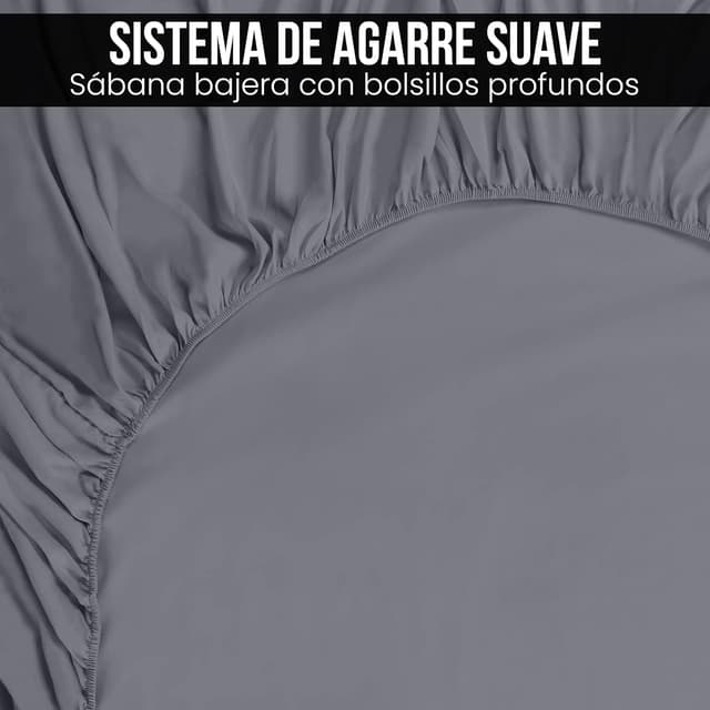 Detalle 2 de Utopia Bedding Funda nordica 90 Gris