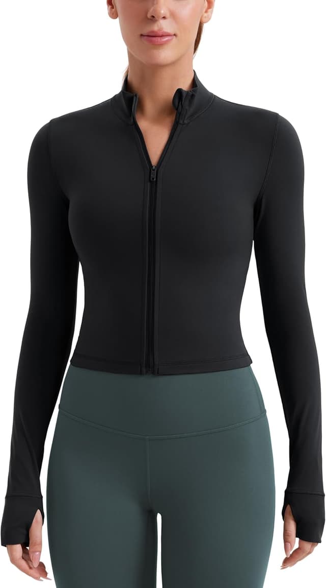 Detalle de CRZ YOGA vestes d’entraînement Butterluxe pour femmes à fermeture éclair intégrale