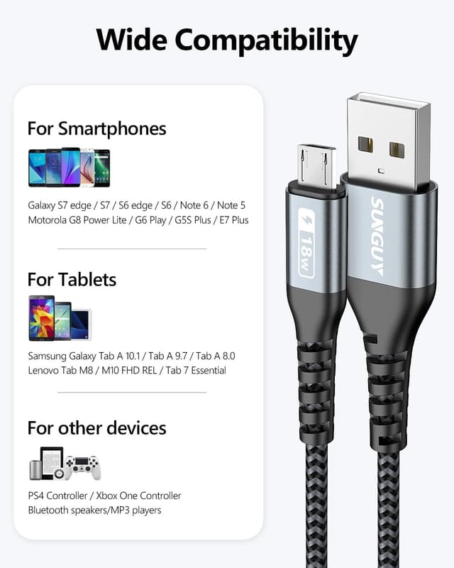 Thumbnail 5 de SUNGUY Câble Micro USB 15 cm