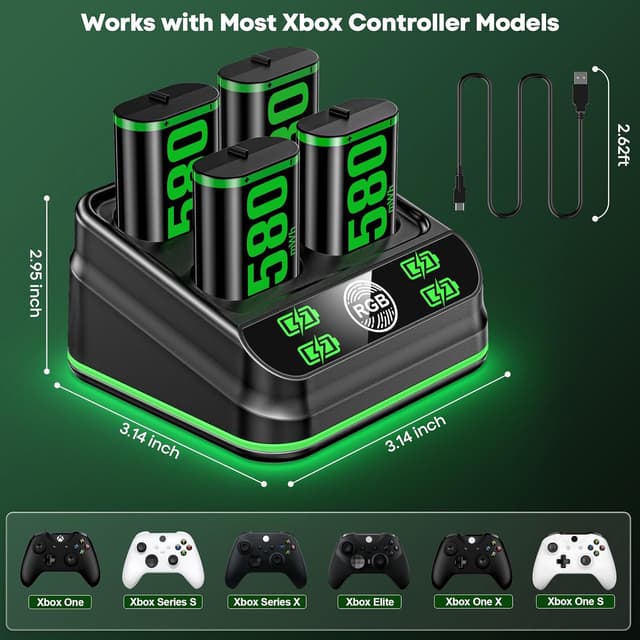 Detalle 2 de Xbox One Controller Charger with 5580mWh Batteries