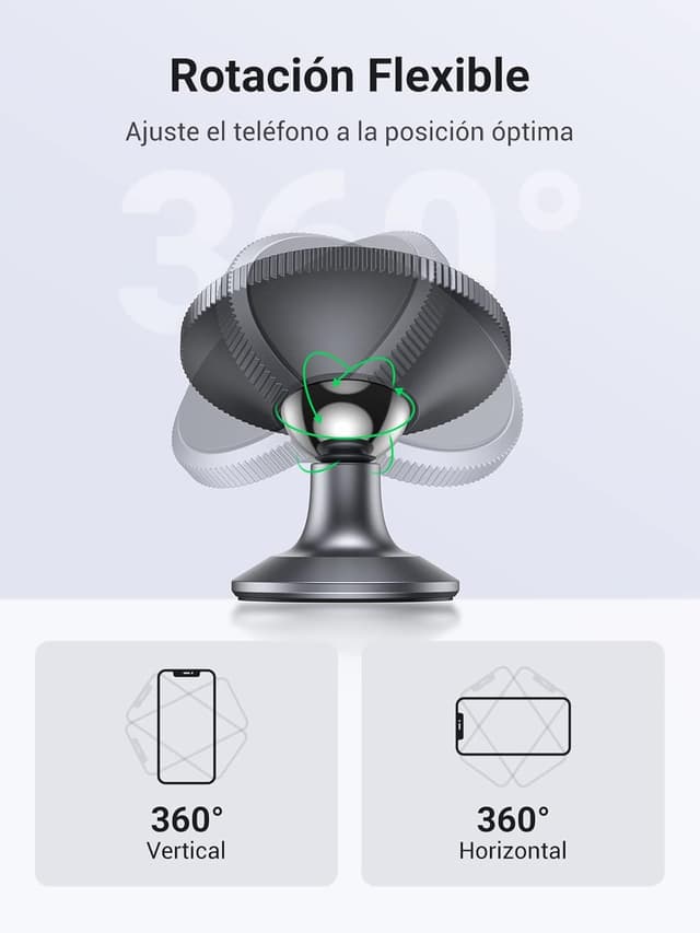 Detalle 1 de UGREEN Soporte Móvil Coche Magnético 360°