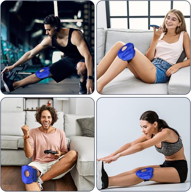 Thumbnail 6 de ACWOO poche de glace pour genou : compresse chaude et froide réutilisable pour soulager douleurs et gonflements