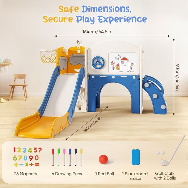 Thumbnail 6 de Scivolo per bambini 10 in 1, gioco all'aperto e interno
