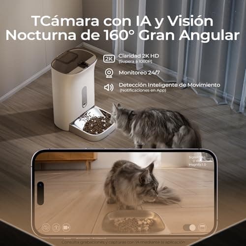 Detalle 2 de Distributeur Croquettes Chat 4,5L avec caméra HD