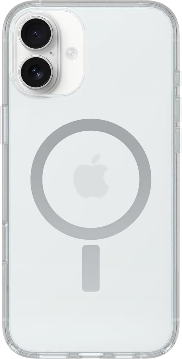 Detalle 2 de OtterBox Symmetry Series Clear MagSafe per iPhone 16 Plus, cover ultrasottile trasparente con protezione antiurto e Camera Control