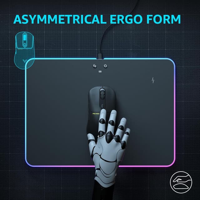 Detalle de Rapoo VT3PRO MAX wireless gaming mouse with 8K polling and PAW 3950 optical sensor