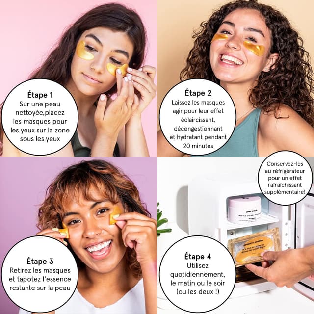 Thumbnail 6 de Grace & Stella Masque Yeux Primé en patch anti-cernes (48 paires, or) – gel hydratant vegan