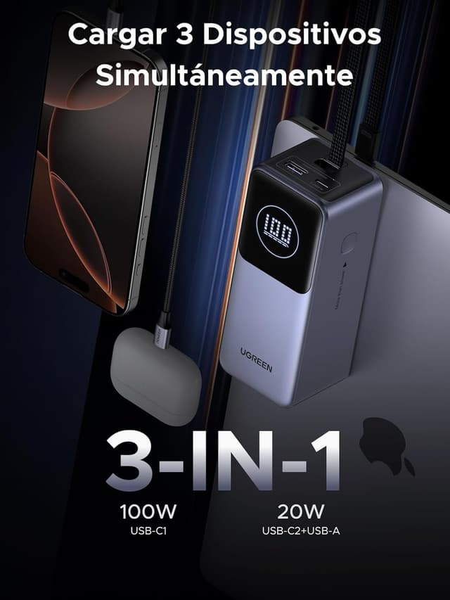 Thumbnail 4 de UGREEN Nexode Power Bank 20000mAh ⚡ Carga Rápida PD 100W