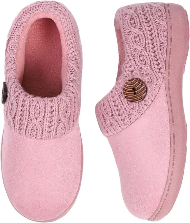 Detalle de EverFoams microsuede memory foam slippers